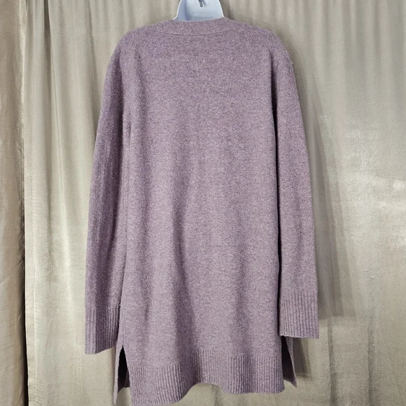 J Crew purple heathered tweed boucle cardigan sweater Womens Small - Picture 6 of 6